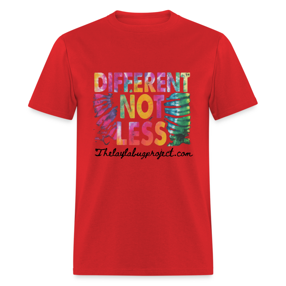 Different Not Less - red