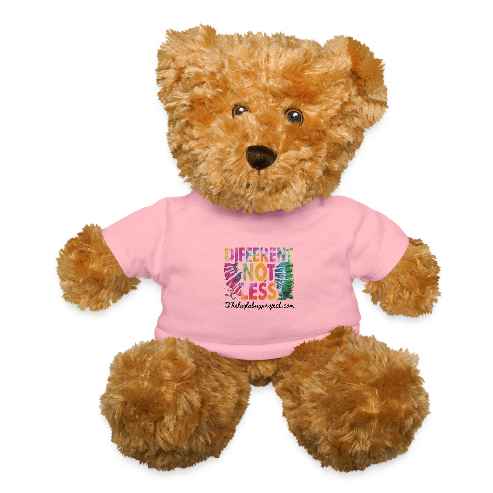 Different Not Less Teddy Bear - petal pink