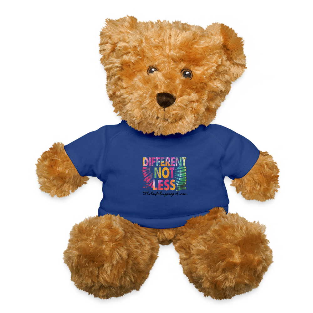 Different Not Less Teddy Bear - royal blue