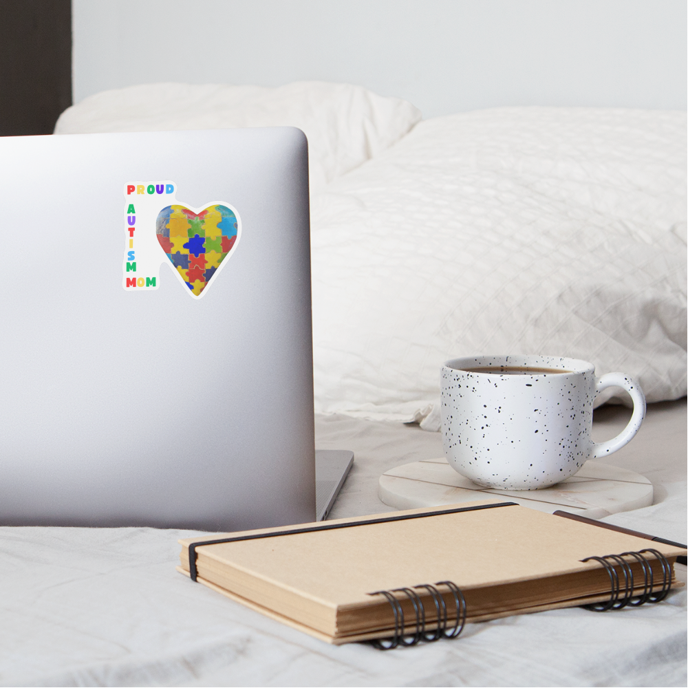 Proud Autism Mom Sticker - white matte