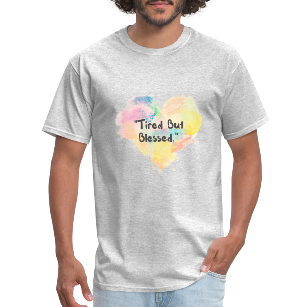 Tired But Blessed Unisex Classic T-Shirt - heather gray