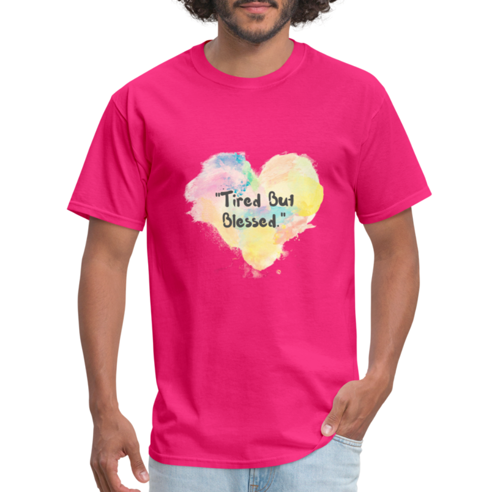 Tired But Blessed Unisex Classic T-Shirt - fuchsia