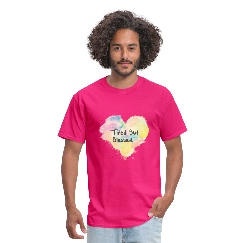 Tired But Blessed Unisex Classic T-Shirt - fuchsia